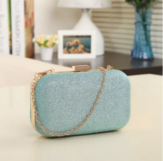 Pochette Soirée Femme – Sac Chaîne Doré Clutch Box Messenger 9 Coloris