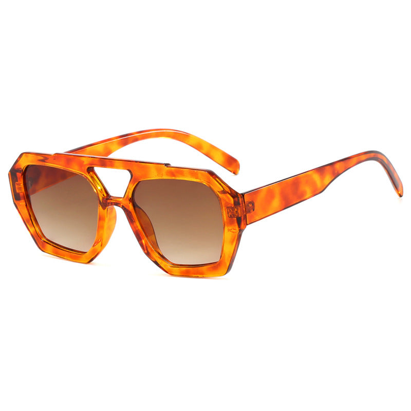 Lunettes de Soleil Grande Monture Léopard – UV400 Style Ins Street 12 Coloris