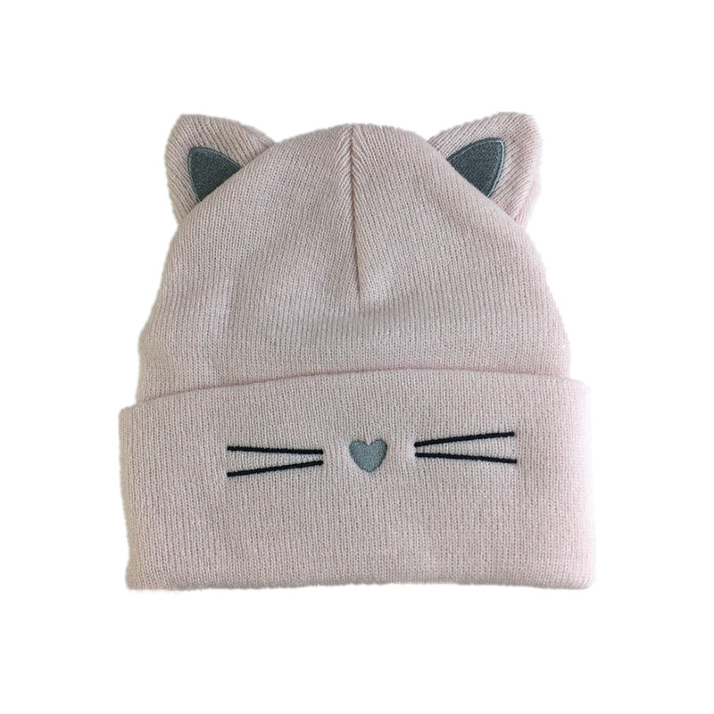 Bonnet Oreilles de Chat Femme Acrylique – Dome 5 Coloris Noir Rose Blanc Gris Bordeaux