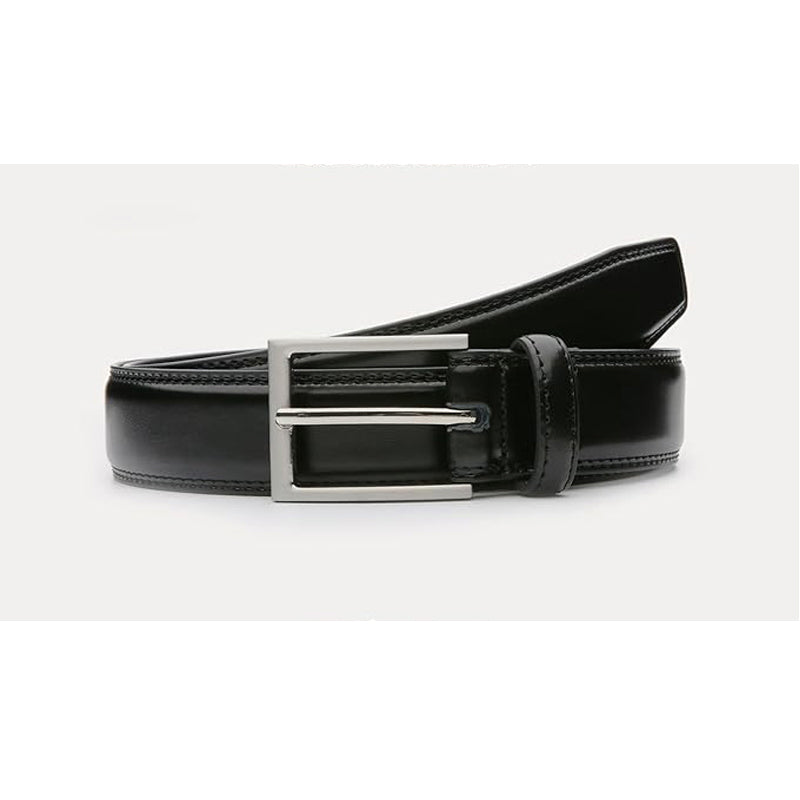 Ceinture Femme Cuir Véritable Noir 100cm – Boucle Simple Ardillon Classique Jean Pantalon Bureau