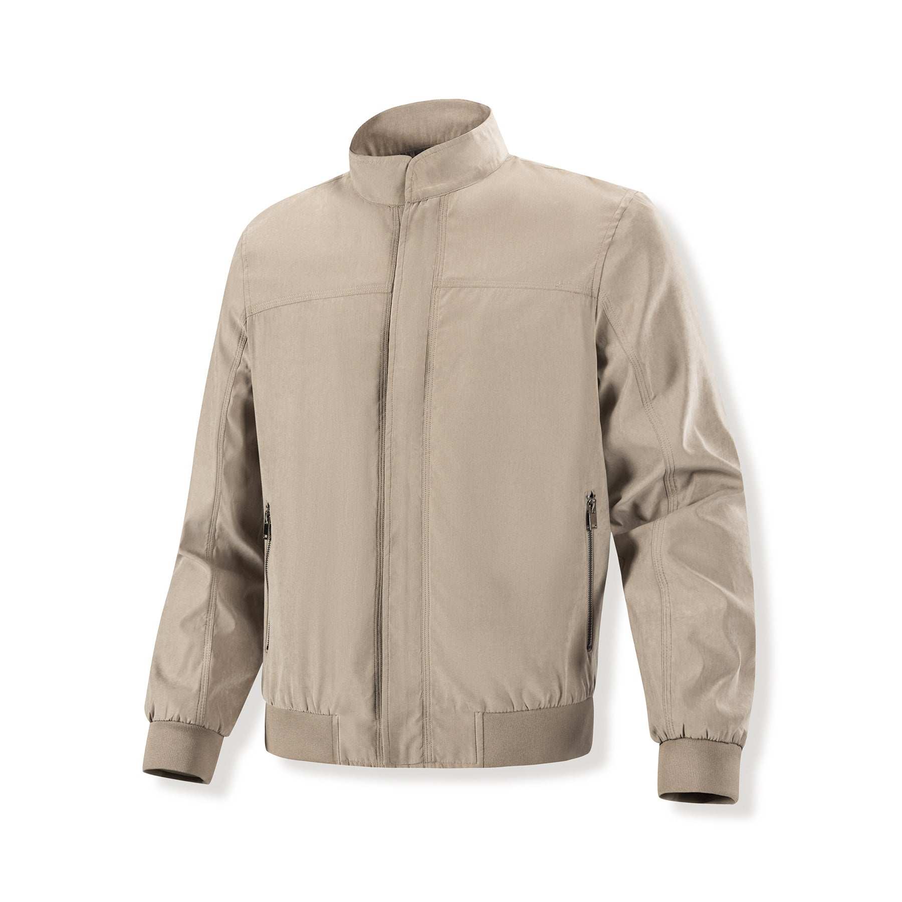 Veste Homme Col Mao Zippée – Style Coréen Velours Côtelé