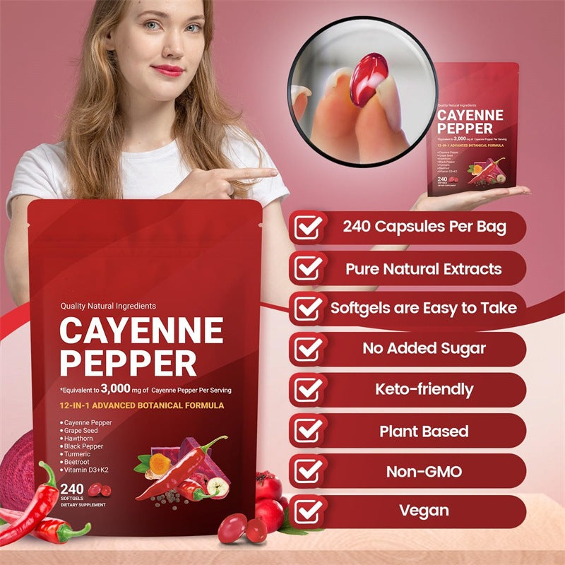 Complément Alimentaire Énergie au Poivre – 60 ou 240 Pilules Corps & Vitalité DLC 3 Ans
