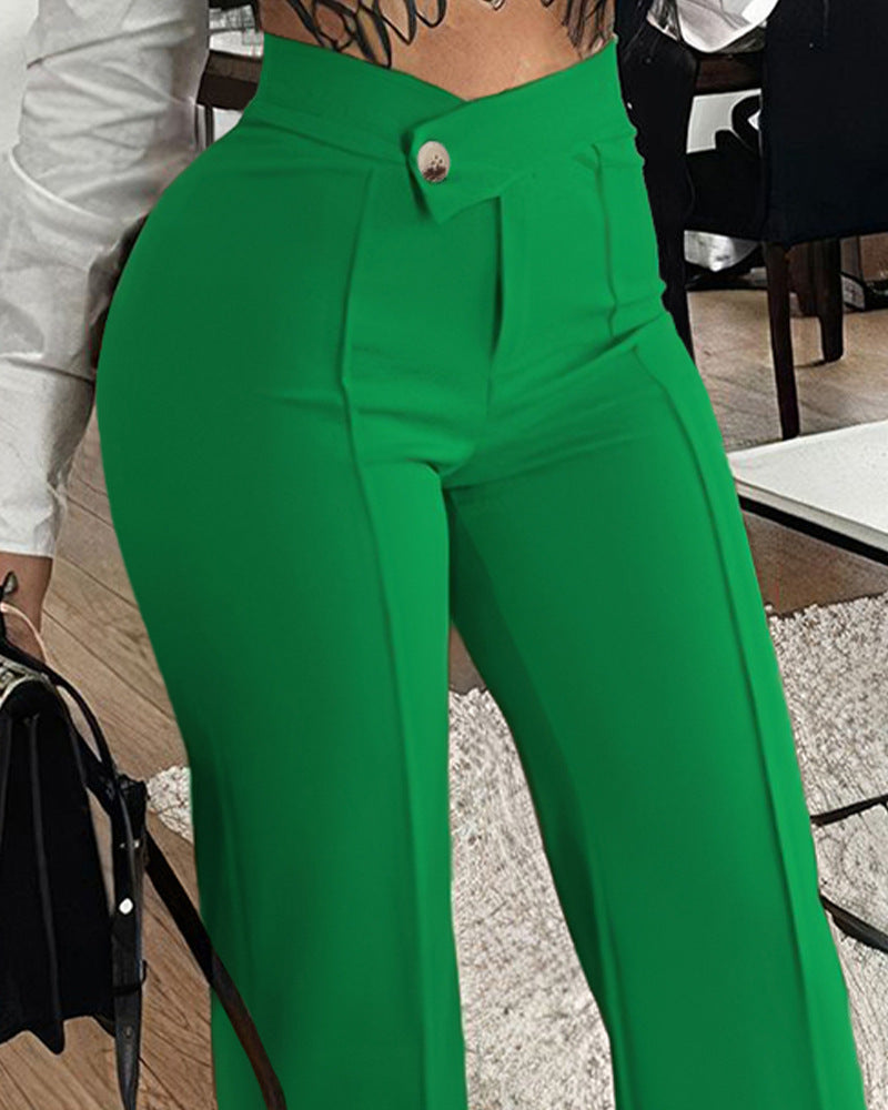 Pantalon Droit Slim Femme Spandex Boucle – 6 Coloris Style Urbain Tie-Dye