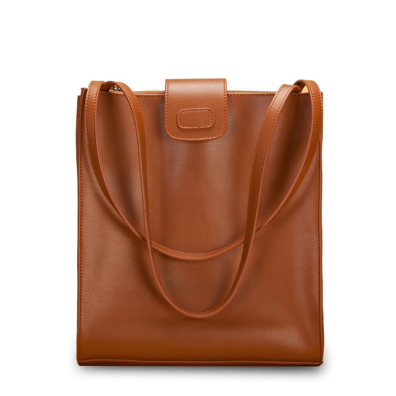 Tote Bag Cuir Premium Femme – Grand Sac Épaule Commuter Business