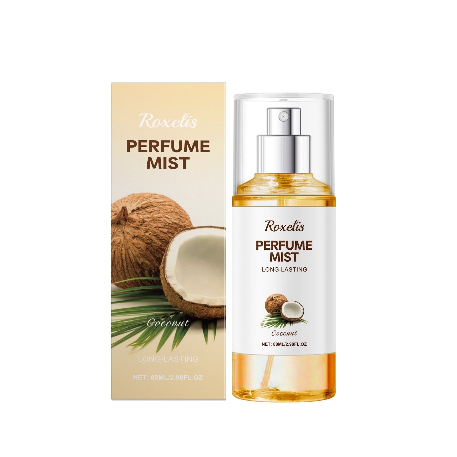 Body Spray Femme Vanille & Noix de Coco – Parfum 88ml Eau Dénaturée Huile de Ricin
