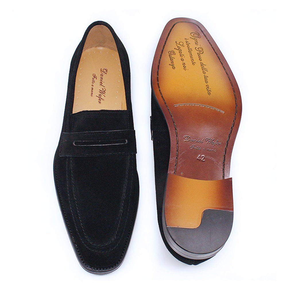 Chaussures Casual Homme Cuir Vachette Style Anglais – Respirantes Noir Marron