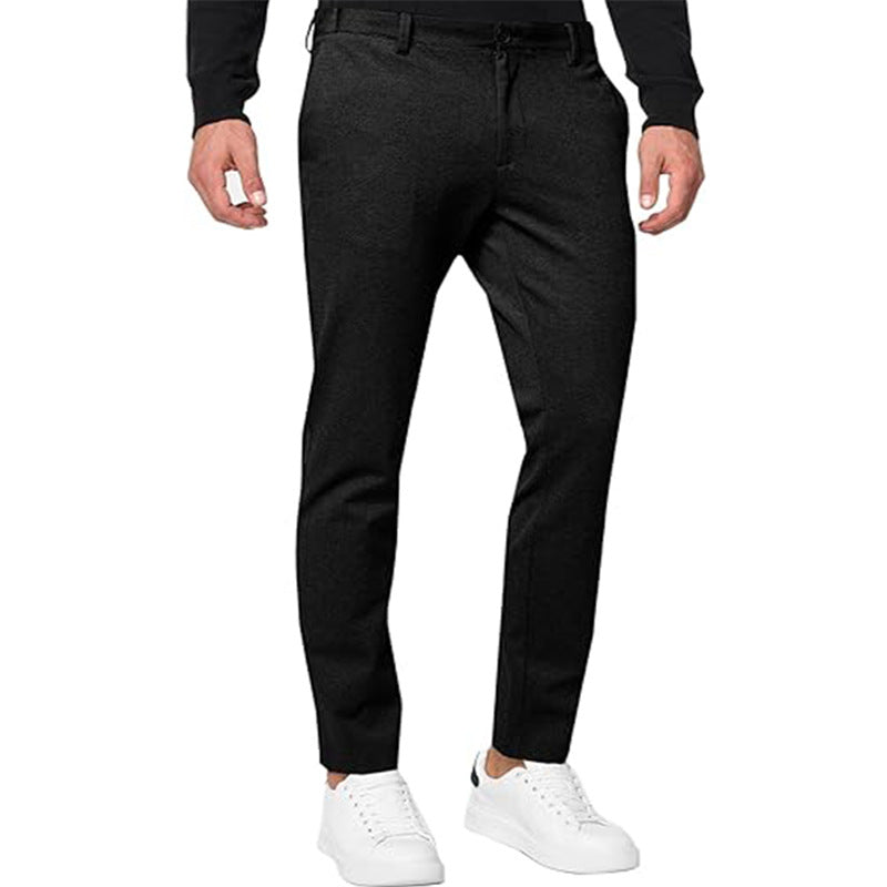 Pantalon chino slim homme – Tapered stretch décontracté couleur unie