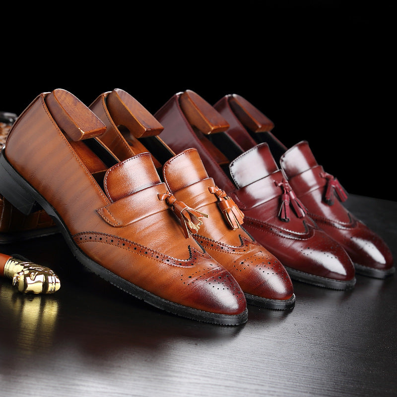 Chaussures Brogue Homme Cuir Synthétique À Franges – Bout Pointu Casual
