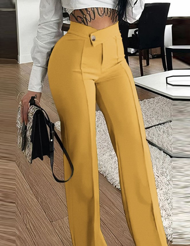 Pantalon Droit Slim Femme Spandex Boucle – 6 Coloris Style Urbain Tie-Dye
